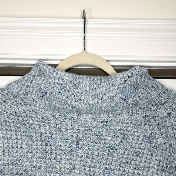 Free People Turtleneck Sweater Baby Blue Medium - Picture 6 of 8